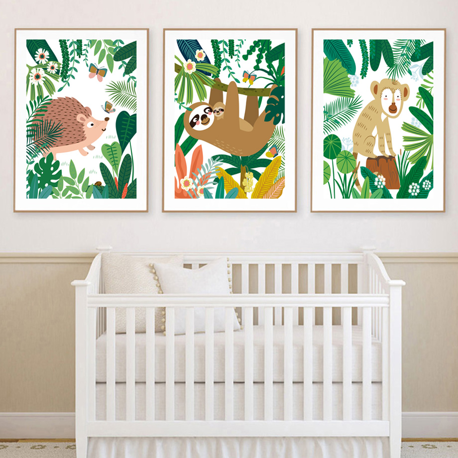 Jungle Safari Nursery Wall Art - Baby Nursery Colors ulasan dan harga