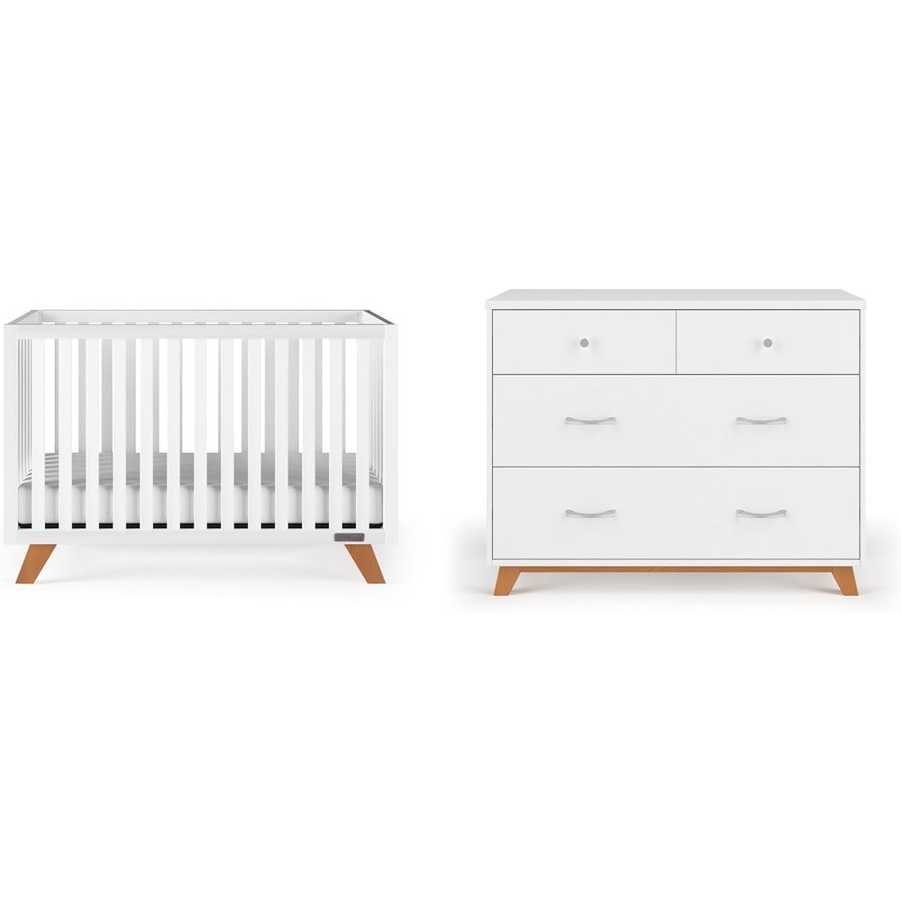 2-Piece Nursery Set: 4-in-1 Co - Convertible Crib Set ulasan dan harga
