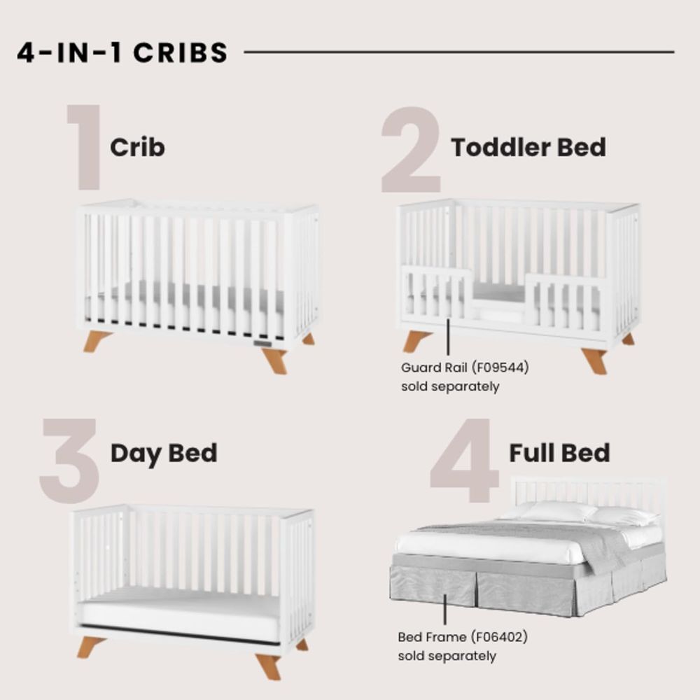 2-Piece Nursery Set: 4-in-1 Co - Convertible Crib Set ulasan dan harga