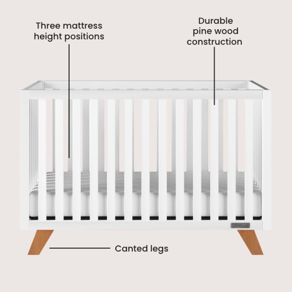 2-Piece Nursery Set: 4-in-1 Co - Convertible Crib Set ulasan dan harga