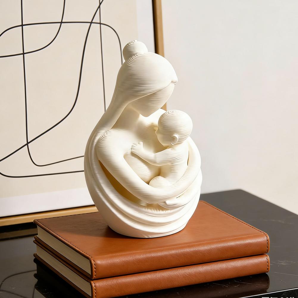 Mother Holding Baby Sculpture  - Baby Nursery Table ulasan dan harga