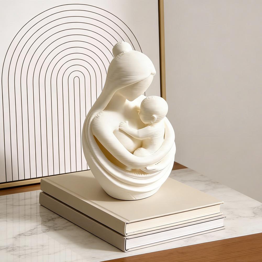 Mother Holding Baby Sculpture  - Baby Nursery Table ulasan dan harga