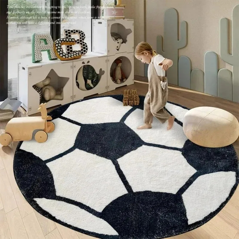 VIKAMA Kids Soccer Pattern Rou - Soft Rug Nursery ulasan dan harga