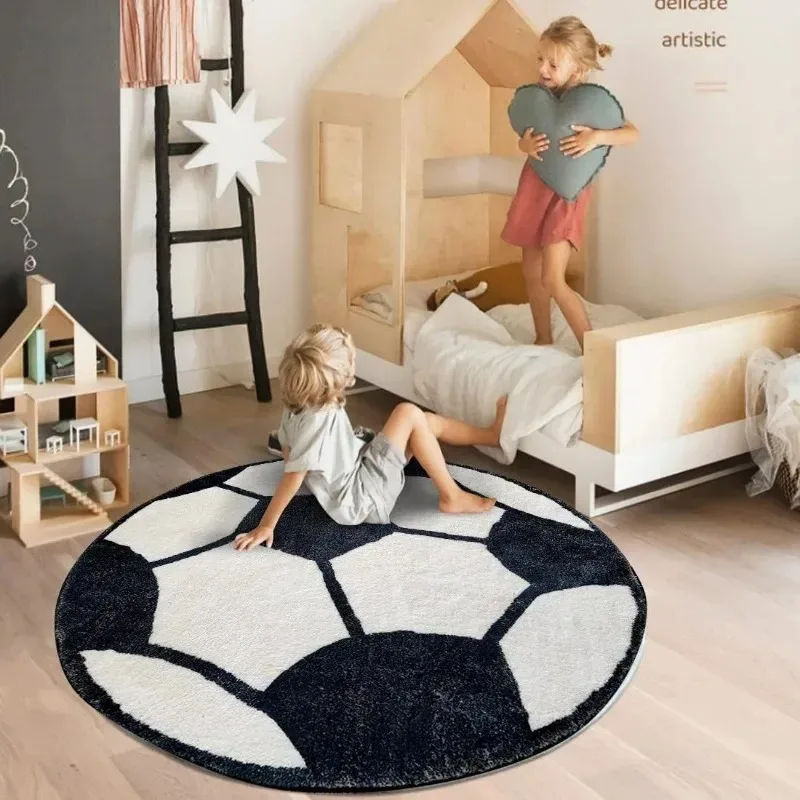 VIKAMA Kids Soccer Pattern Rou - Soft Rug Nursery ulasan dan harga