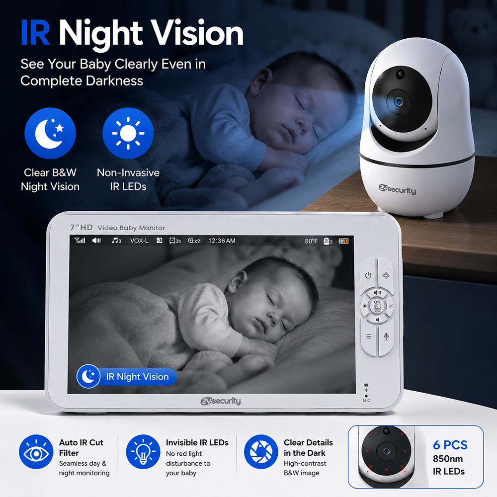 7 Inch Split-Screen Baby Monit - Baby Monitor Split Screen ulasan dan harga