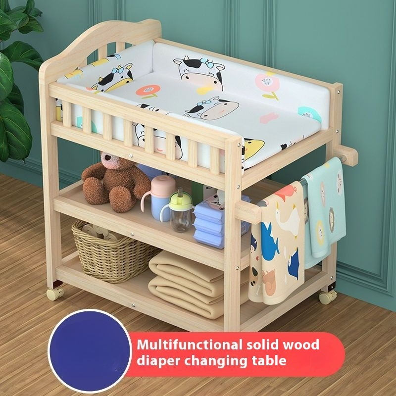 Solid Wood Baby Crib with Chan - Baby Nursery Table ulasan dan harga