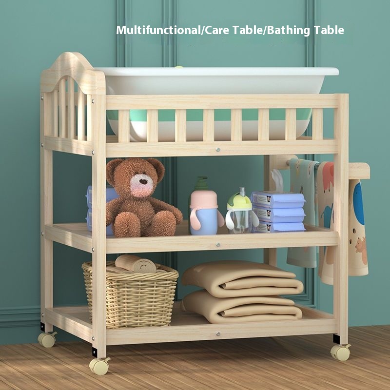 Solid Wood Baby Crib with Chan - Baby Nursery Table ulasan dan harga