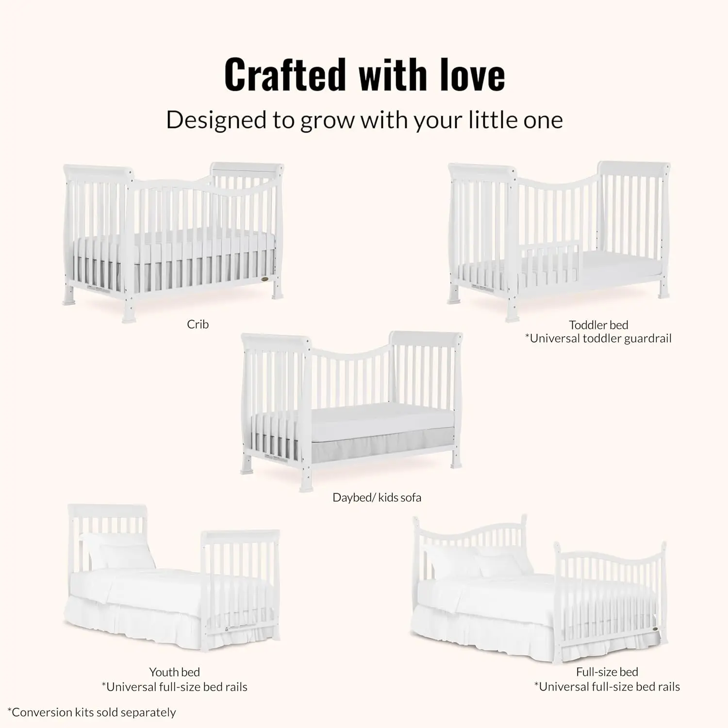 Violet 7-In-1 Convertible Life - Convertible Crib Set ulasan dan harga