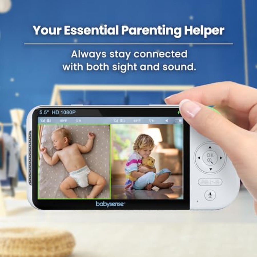 Babysense 5.5 Full-HD Split-Sc - Baby Monitor Split Screen ulasan dan harga