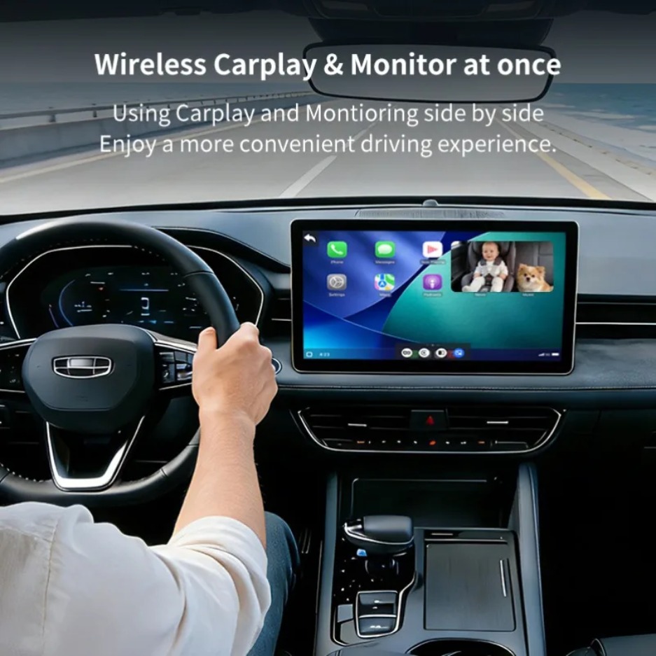Cabin Care Wireless CarPlay Ad - Baby Monitor Split Screen ulasan dan harga