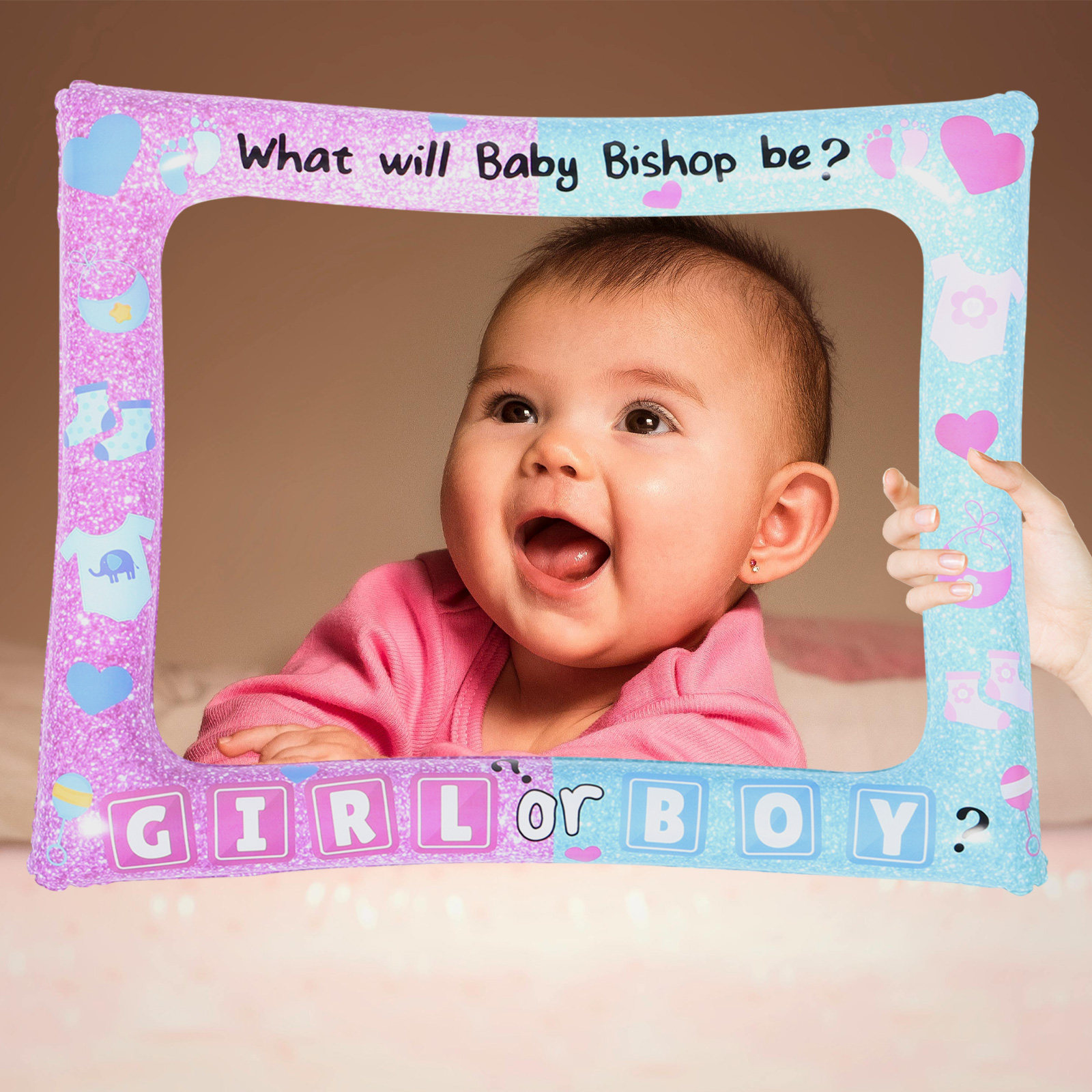 Inflatable Baby Reveal Photo F - Photo Frame Baby ulasan dan harga