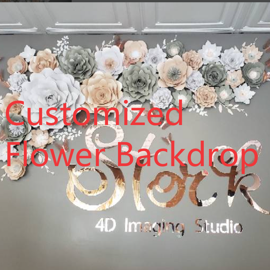 Customized Flower Backdrop Per - Baby Nursery Office ulasan dan harga