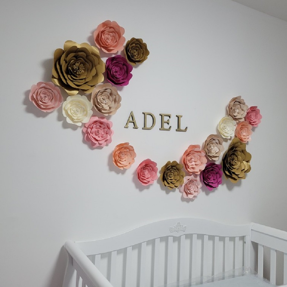 Customized Flower Backdrop Per - Baby Nursery Office ulasan dan harga