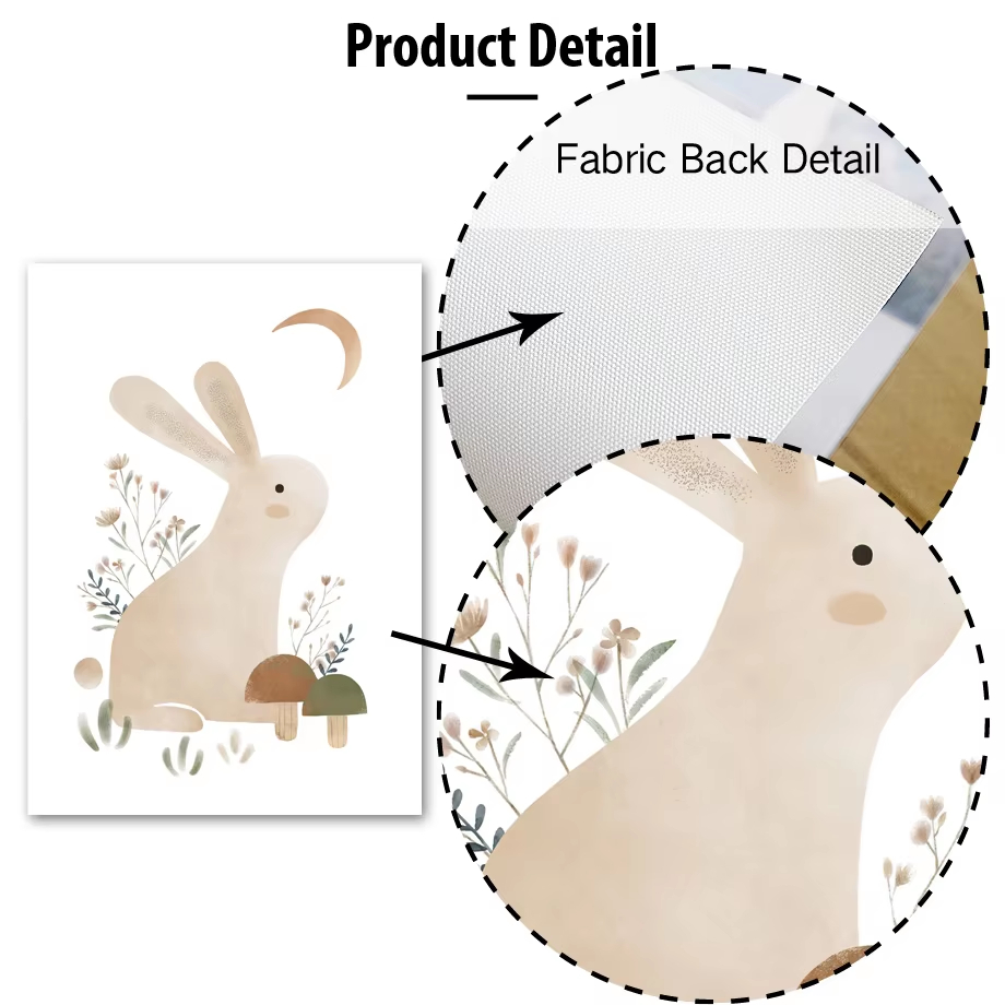 Boho Rabbit Fox Hedgehog Bird  - Baby Nursery Mirror ulasan dan harga