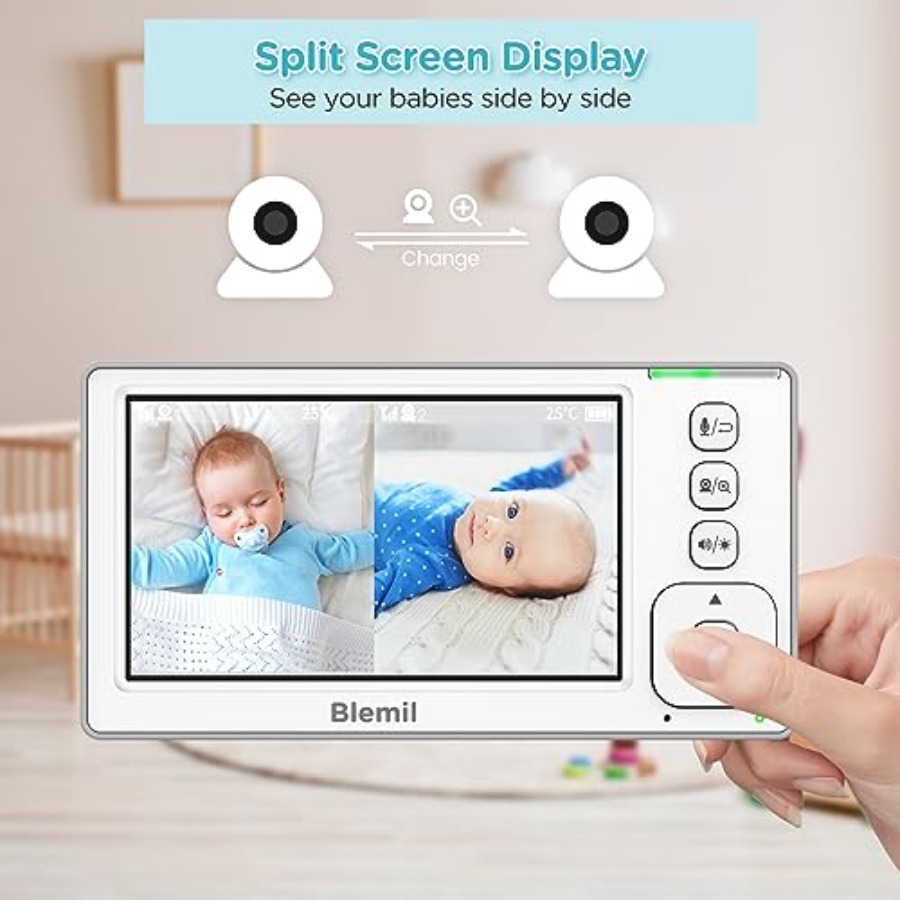 2-Camera 4.3'' IPS Split-Scree - Baby Monitor Split Screen ulasan dan harga