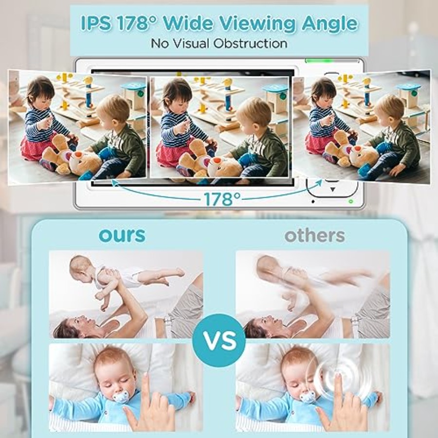 2-Camera 4.3'' IPS Split-Scree - Baby Monitor Split Screen ulasan dan harga