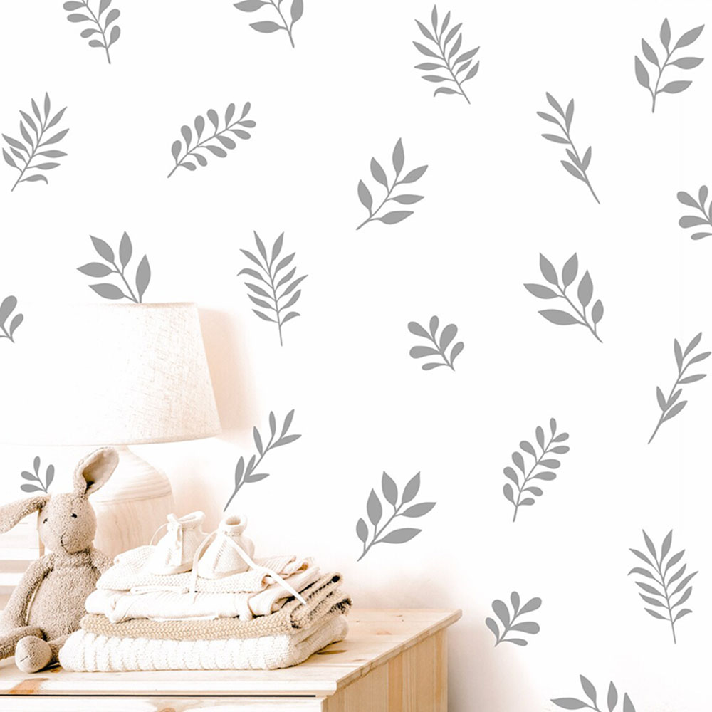 41Pcs Botanical Leaf Wall Stic - Baby Nursery Artwork ulasan dan harga