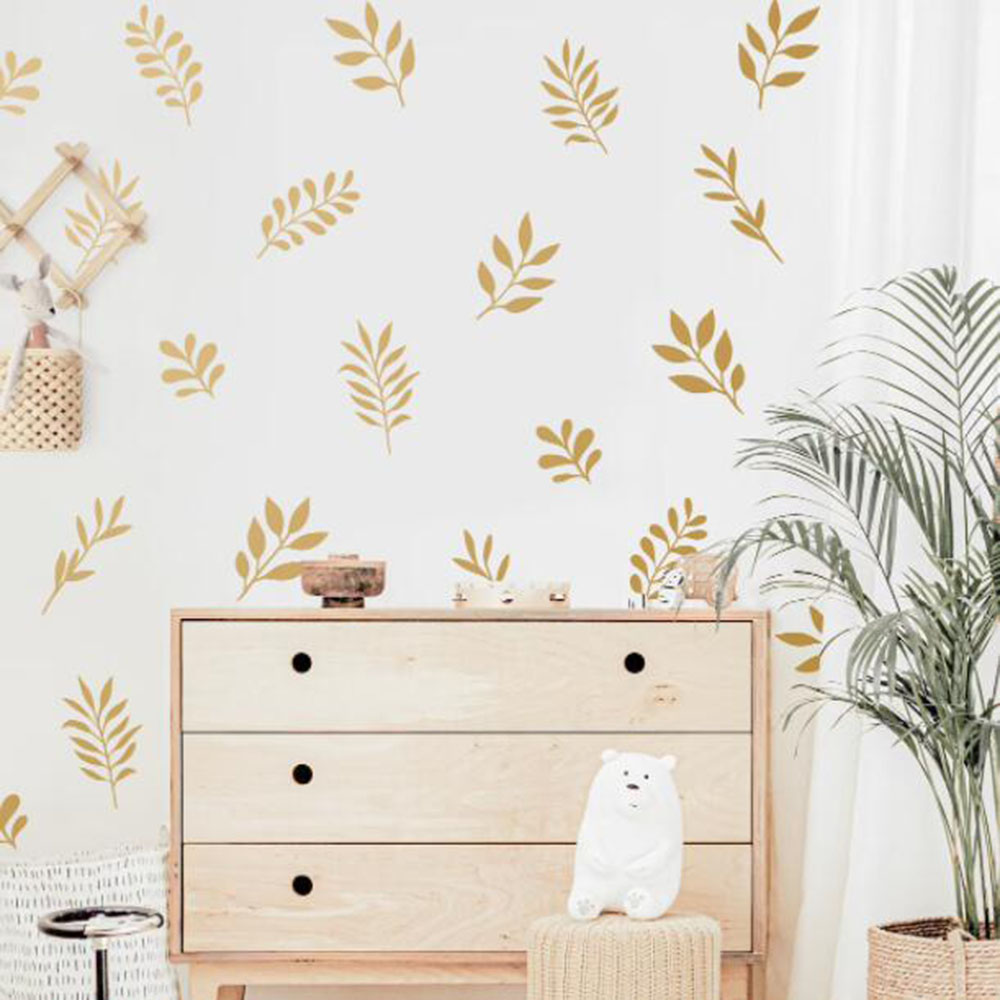 41Pcs Botanical Leaf Wall Stic - Baby Nursery Artwork ulasan dan harga