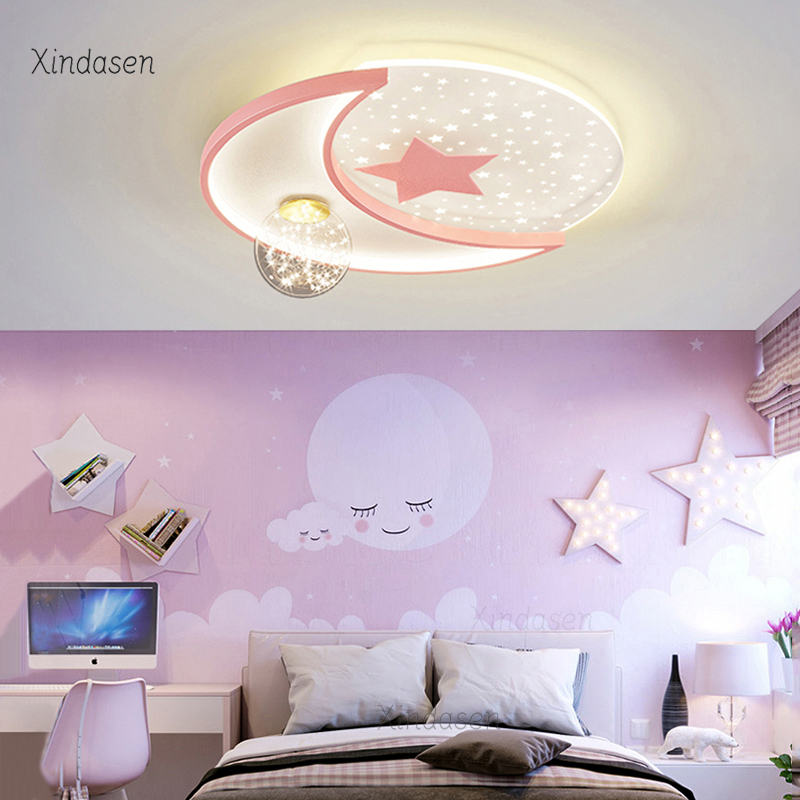 Creative Moon Star Ceiling Lam - Baby Nursery Ceiling Light ulasan dan harga