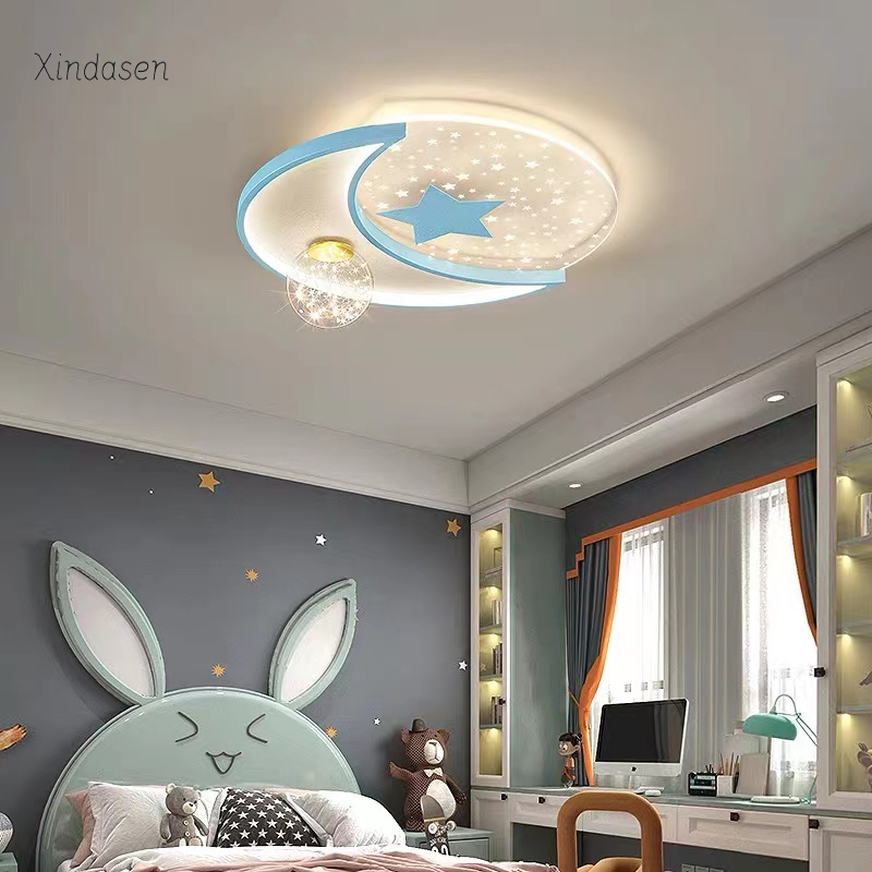 Creative Moon Star Ceiling Lam - Baby Nursery Ceiling Light ulasan dan harga