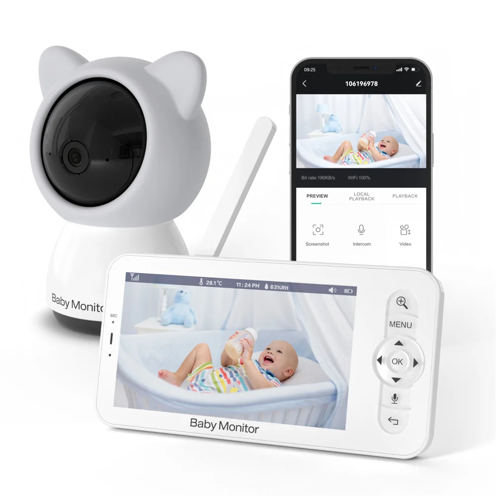 Babystar 5 Inch Wifi Baby Moni - Baby Monitor Split Screen ulasan dan harga