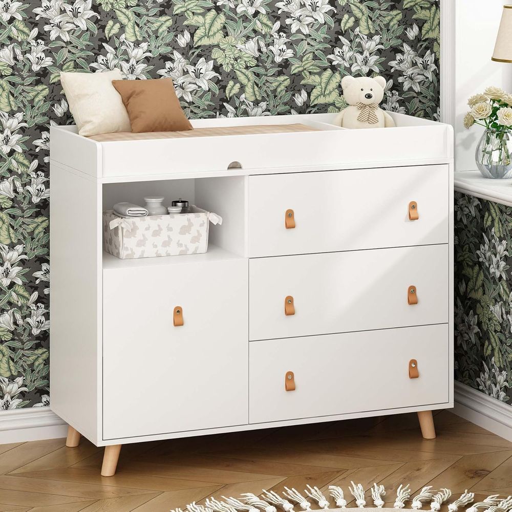 White 2-in-1 Baby Changing Tab - Baby Nursery Table ulasan dan harga