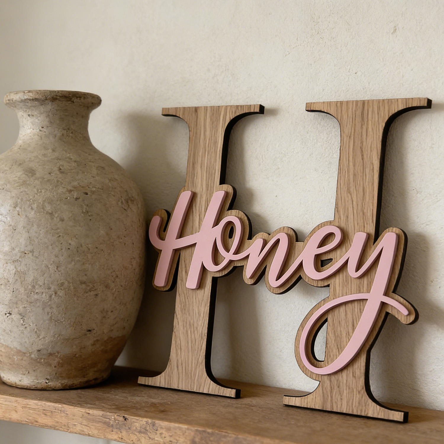 1Pc Custom Pink Alphabet Name  - Baby Nursery Office ulasan dan harga