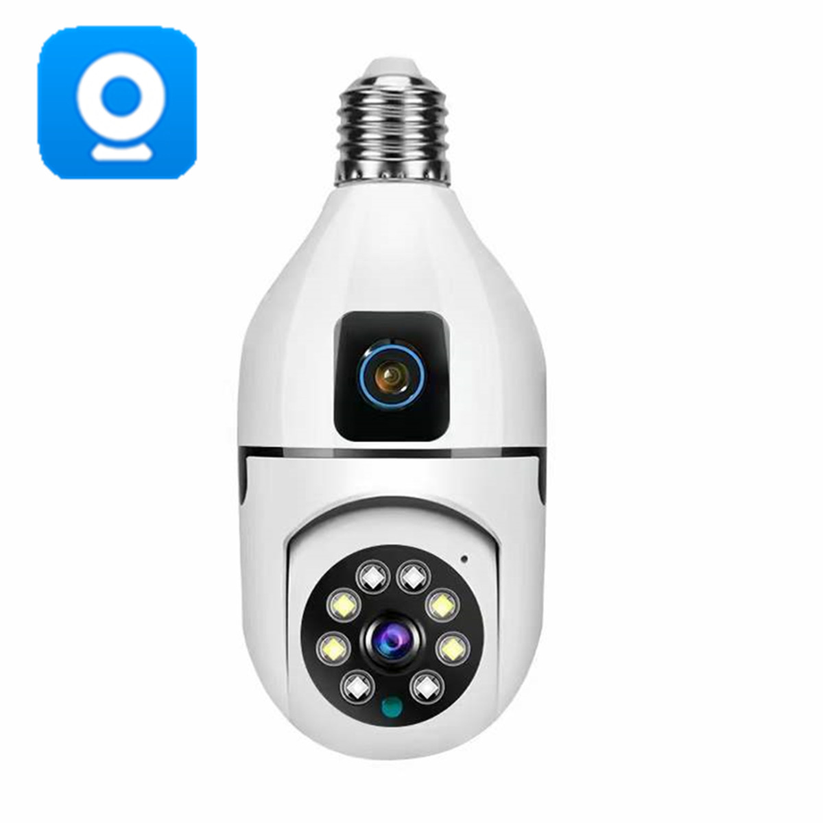 4MP V380/Yoosee Dual Lens E27  - Baby Monitor Split Screen ulasan dan harga