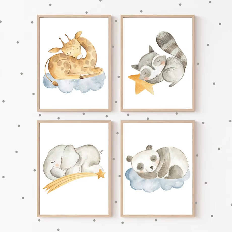 Giraffe Raccoon Panda Sloth Nu - Baby Nursery Mirror ulasan dan harga