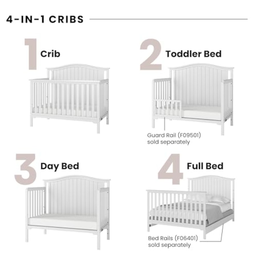 Hampton Arch Top Crib and Chan - Convertible Crib Set ulasan dan harga