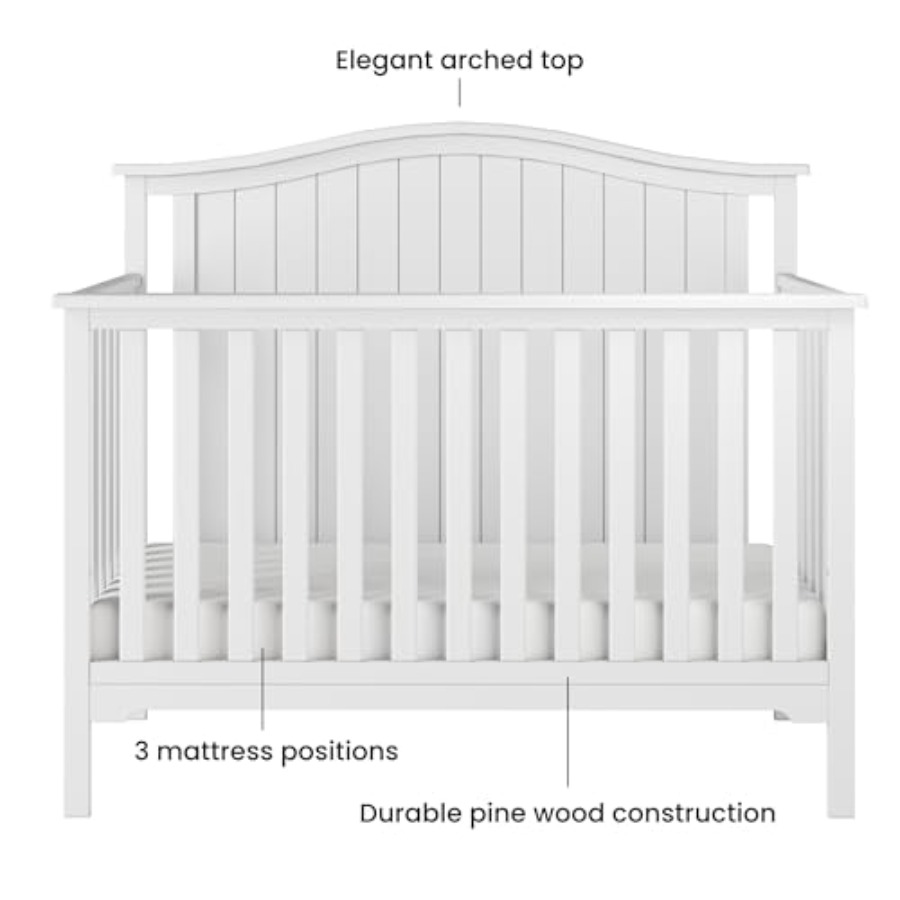 Hampton Arch Top Crib and Chan - Convertible Crib Set ulasan dan harga