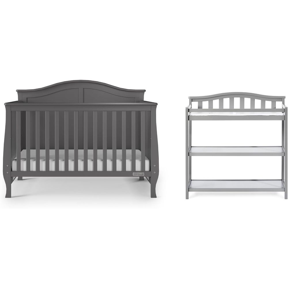2-Piece Nursery Set: 4-in-1 Co - Convertible Crib Set ulasan dan harga