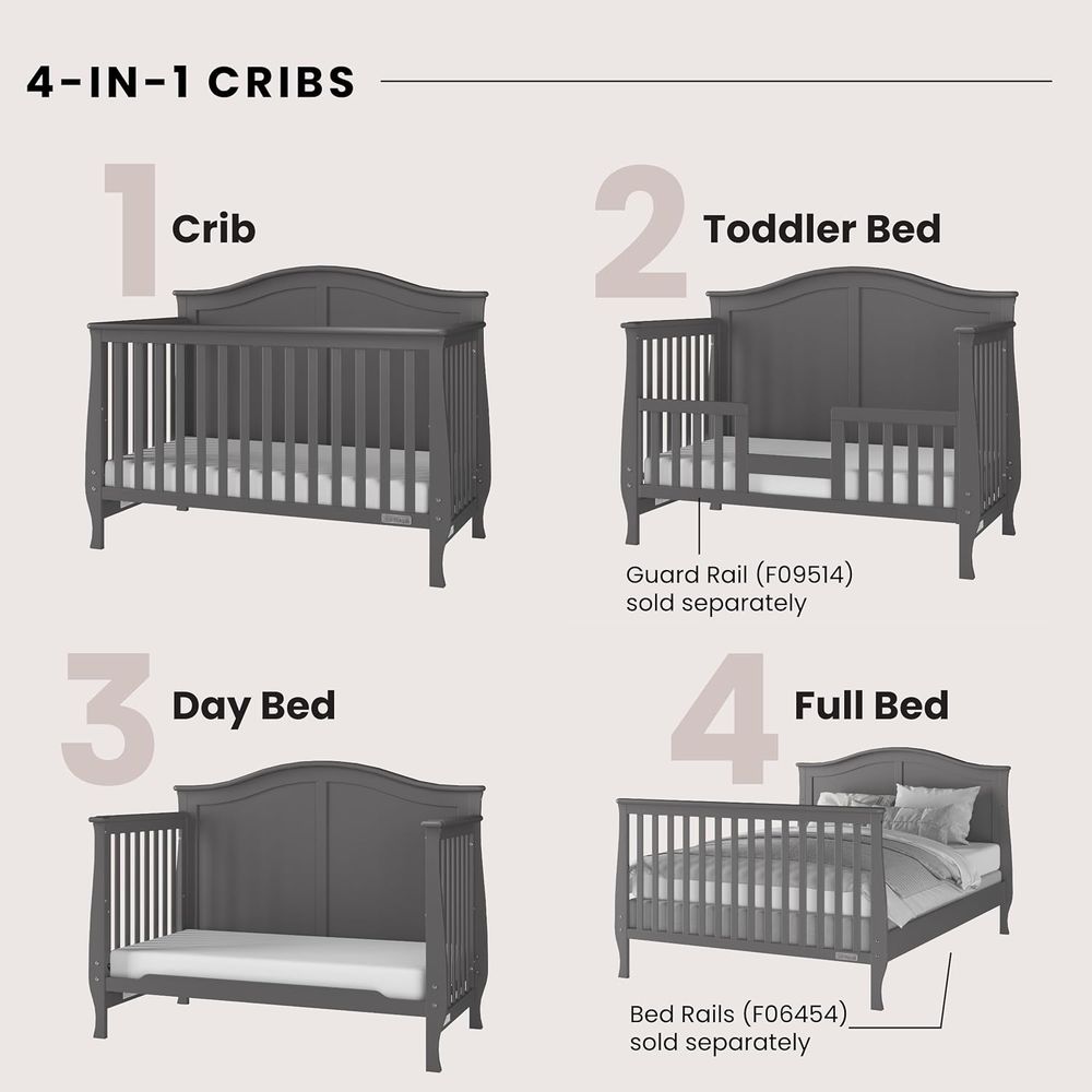 2-Piece Nursery Set: 4-in-1 Co - Convertible Crib Set ulasan dan harga