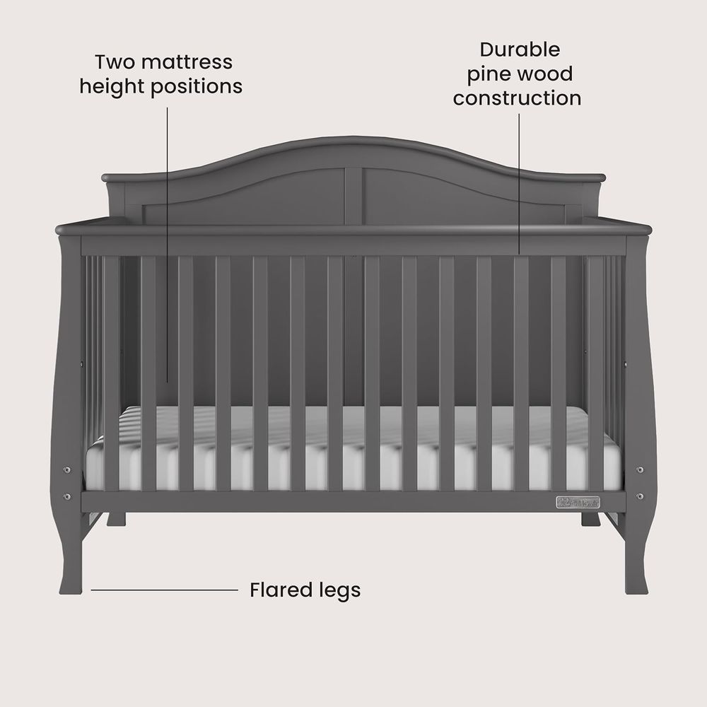 2-Piece Nursery Set: 4-in-1 Co - Convertible Crib Set ulasan dan harga