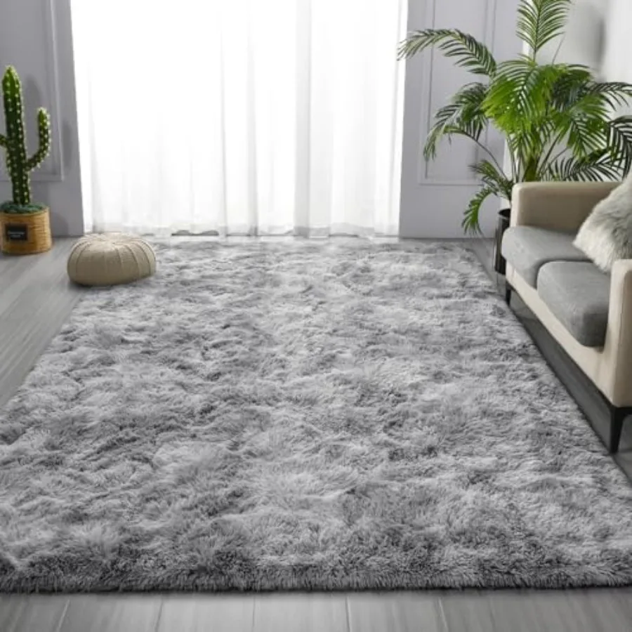 Large Shag Area Rugs, Tie-Dyed - Soft Rug Nursery ulasan dan harga