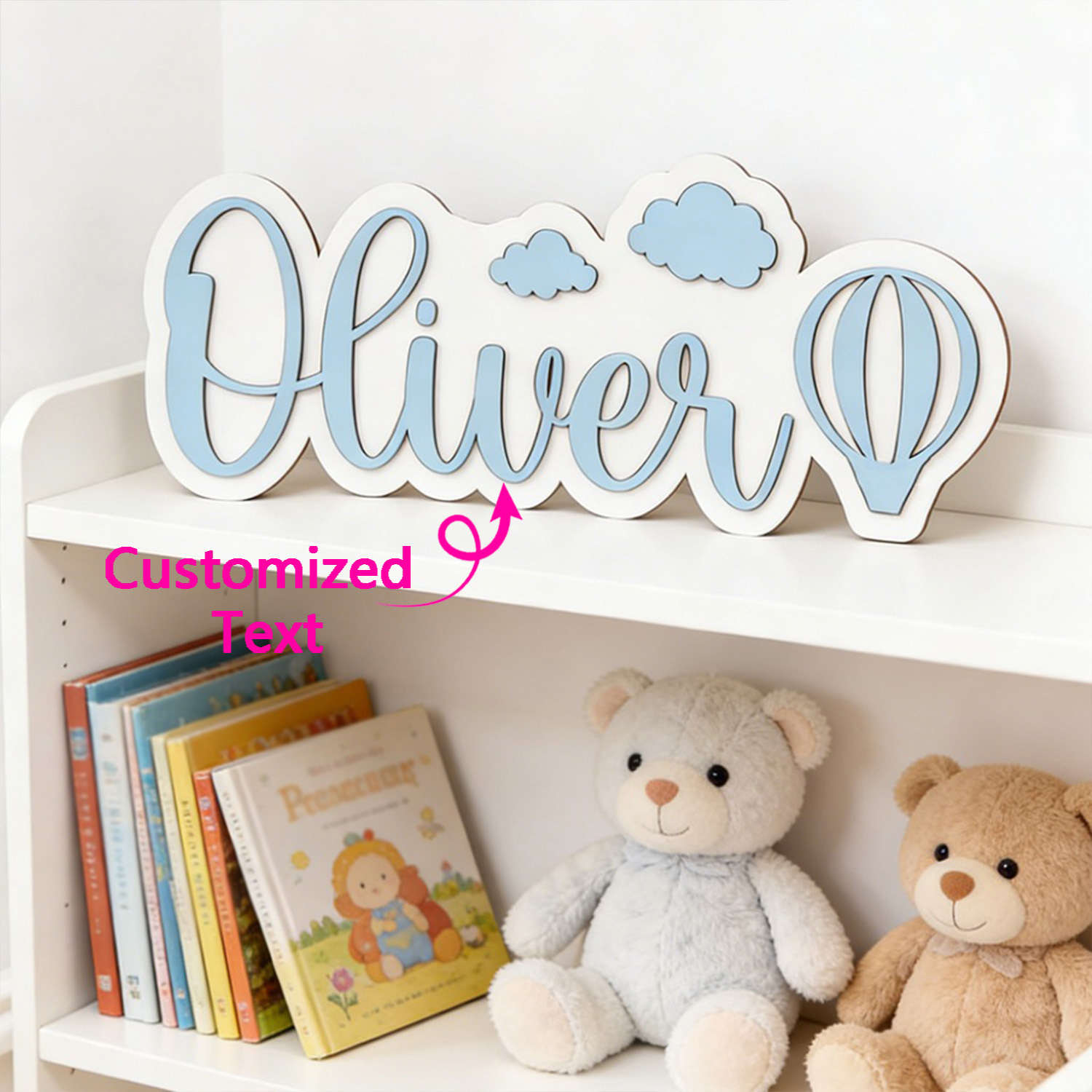 Personalized Hot Air Balloon & - Baby Nursery Artwork ulasan dan harga