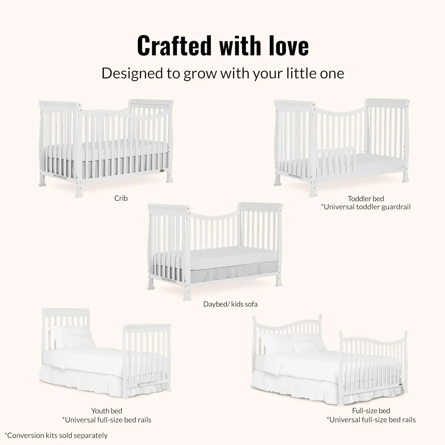 Violet 7-In-1 Convertible Life - Convertible Crib Set ulasan dan harga