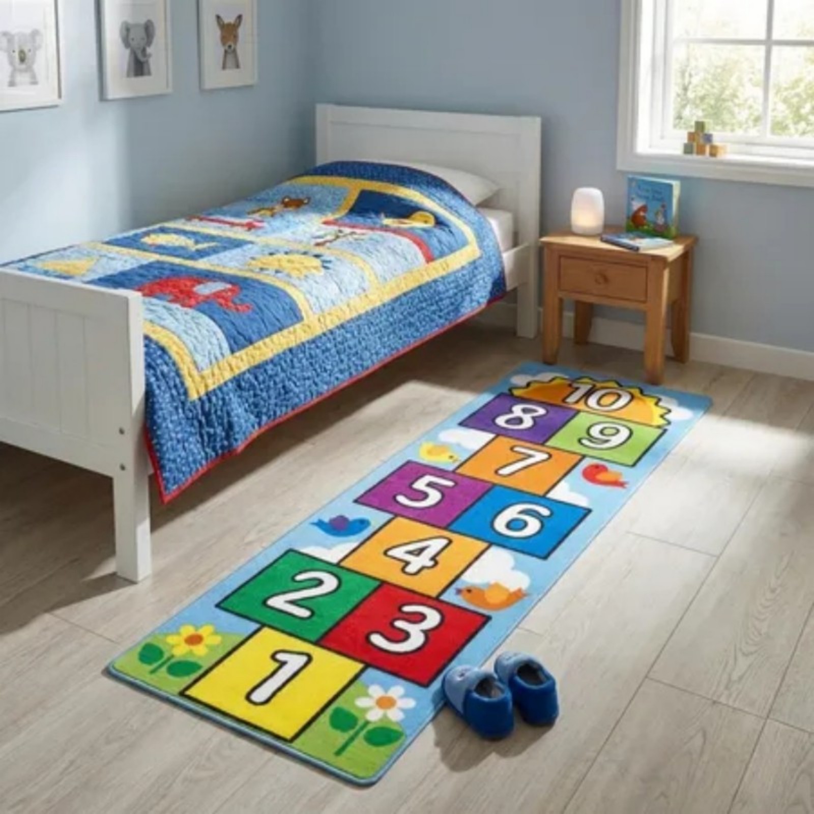 4x6 Cute hopscotch Nursery Rug - Soft Rug Nursery ulasan dan harga
