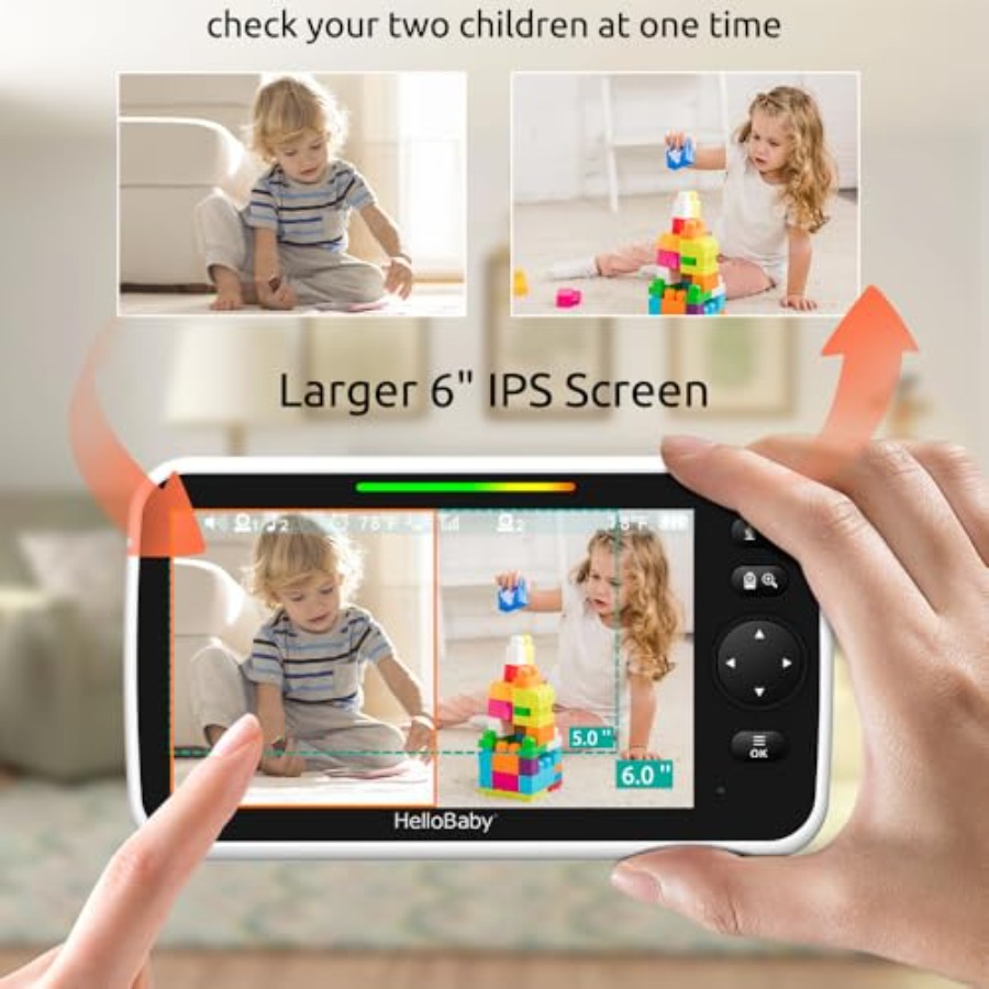 HelloBaby Baby Monitor with 2  - Baby Monitor Split Screen ulasan dan harga