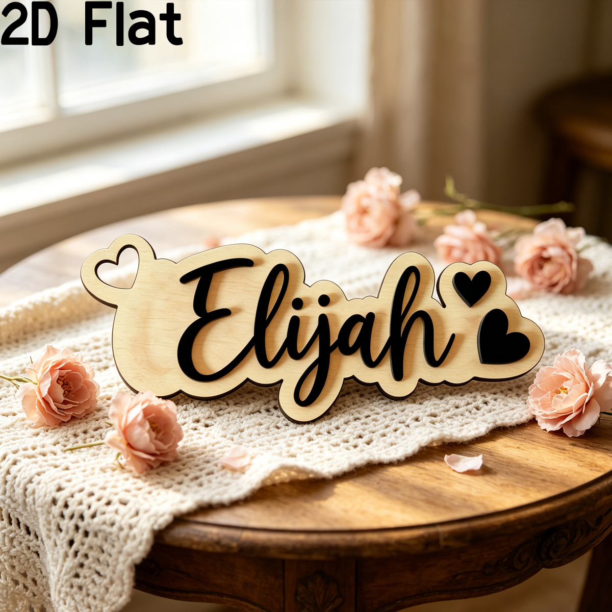 1Pc Custom Love Decor Wooden A - Baby Nursery Office ulasan dan harga