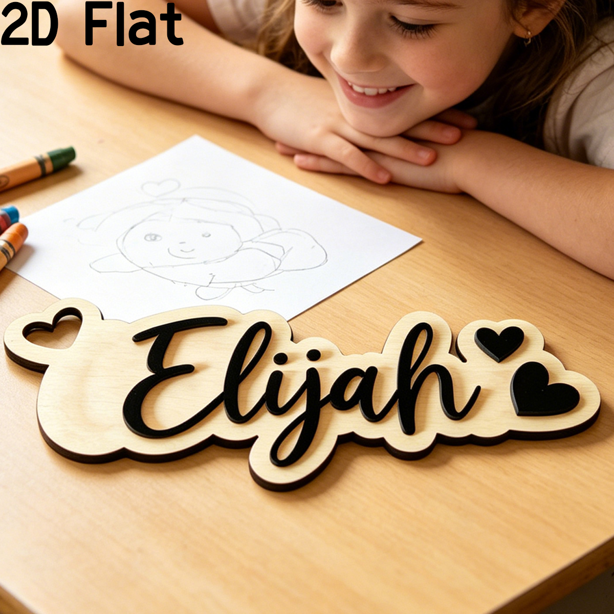 1Pc Custom Love Decor Wooden A - Baby Nursery Office ulasan dan harga
