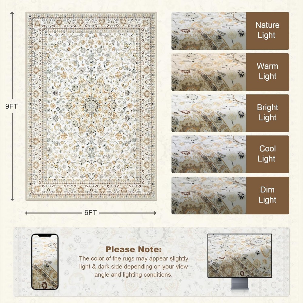6x9 Area Rugs: Washable Vintag - Soft Rug Nursery ulasan dan harga