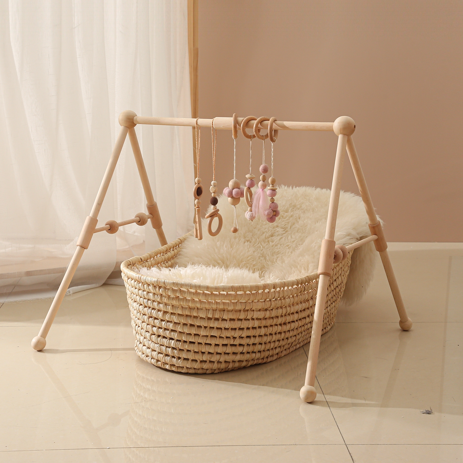 Baby Wooden Toys Play Gym Ordi - Baby Nursery Artwork ulasan dan harga