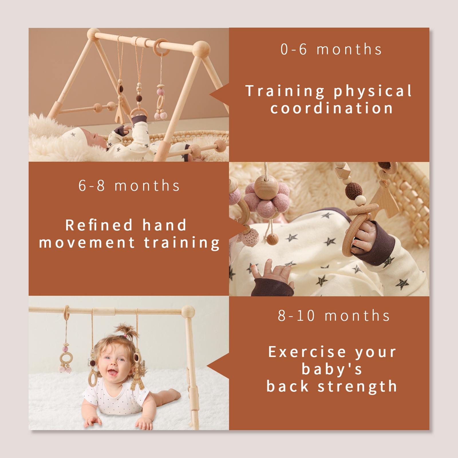 Baby Wooden Toys Play Gym Ordi - Baby Nursery Artwork ulasan dan harga