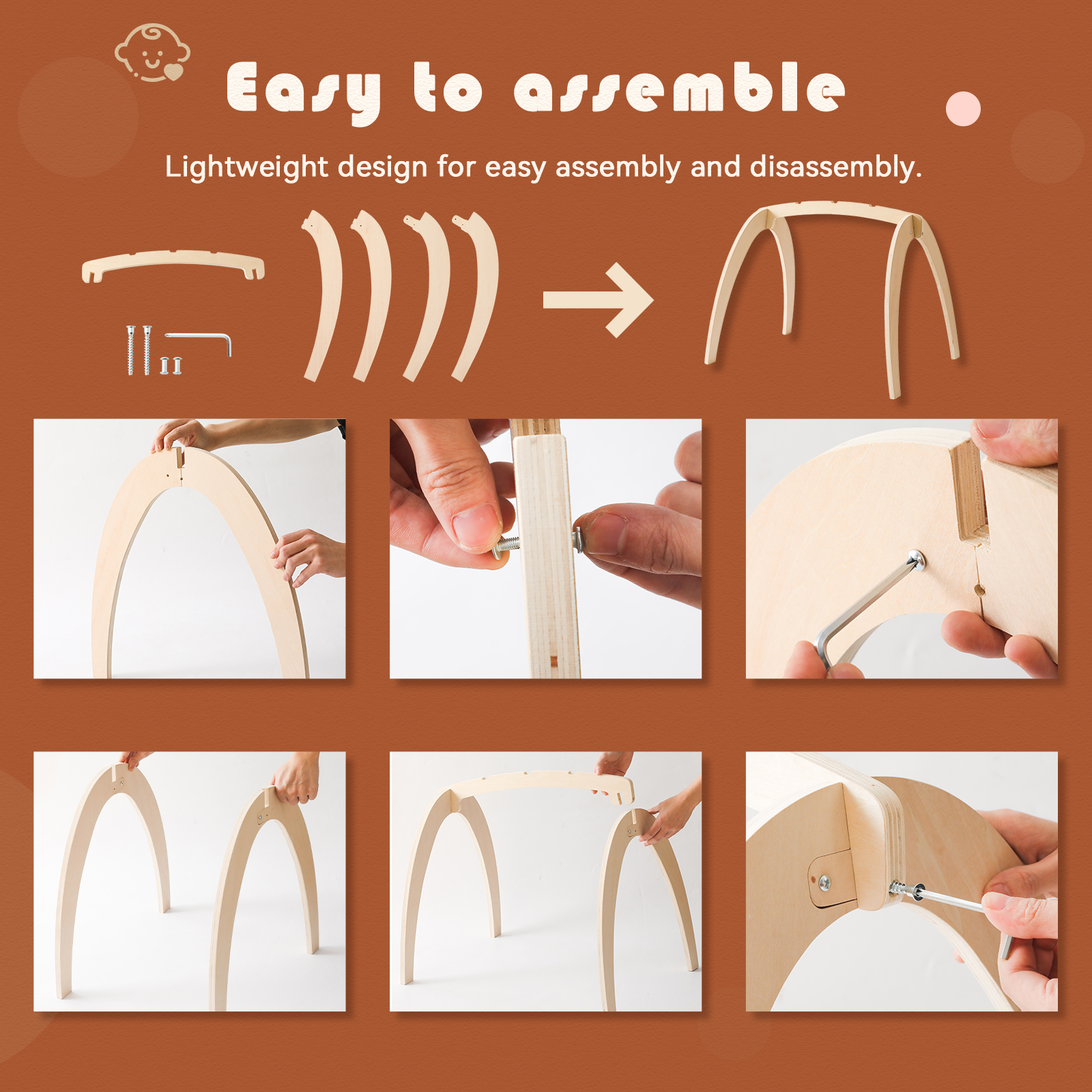 Baby Wooden Toys Play Gym Ordi - Baby Nursery Artwork ulasan dan harga