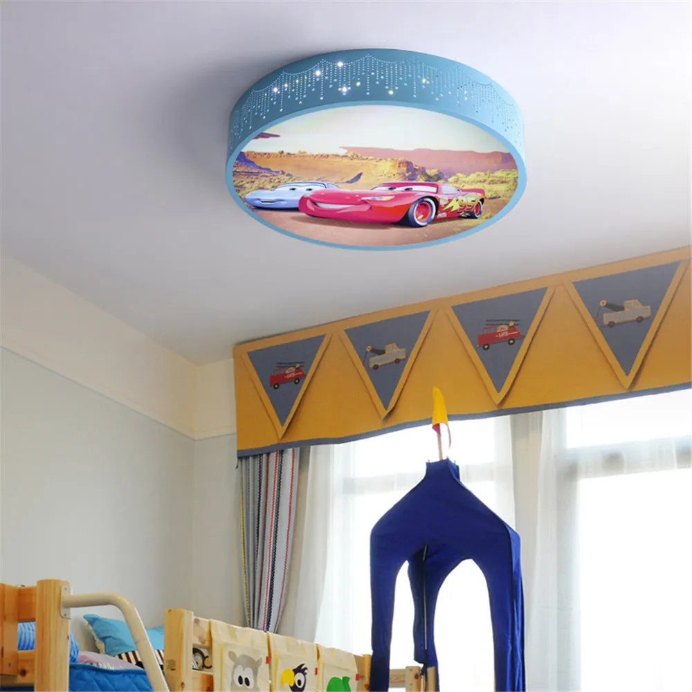 2025 Cartoon Car Round Led Cei - Baby Nursery Ceiling Light ulasan dan harga