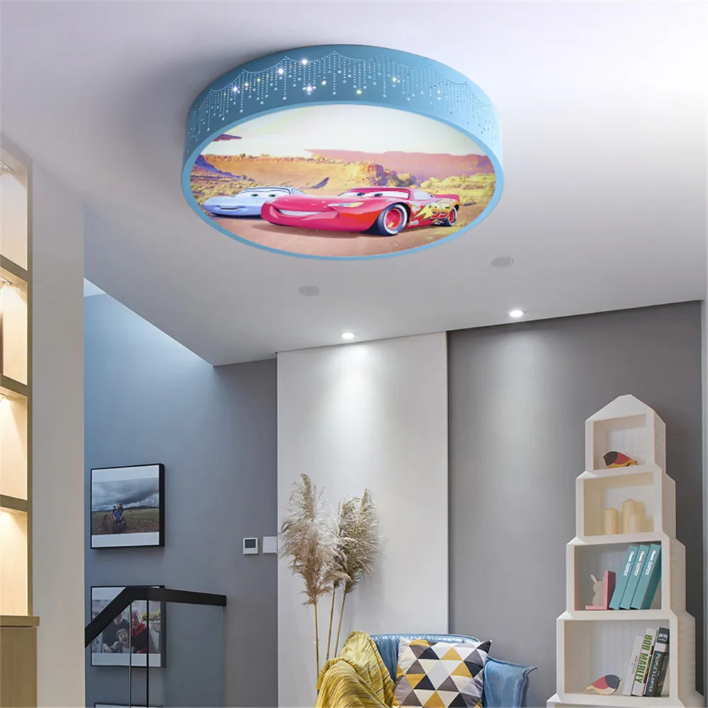2025 Cartoon Car Round Led Cei - Baby Nursery Ceiling Light ulasan dan harga