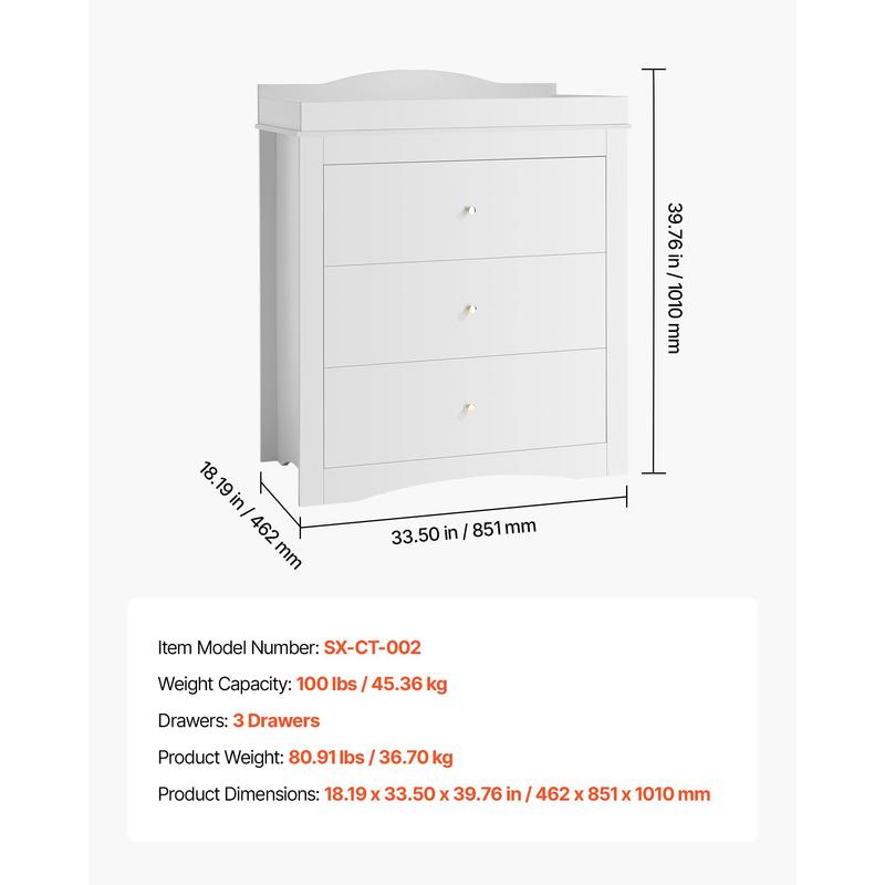 Changing Table Dresser, Baby D - Baby Nursery Table ulasan dan harga