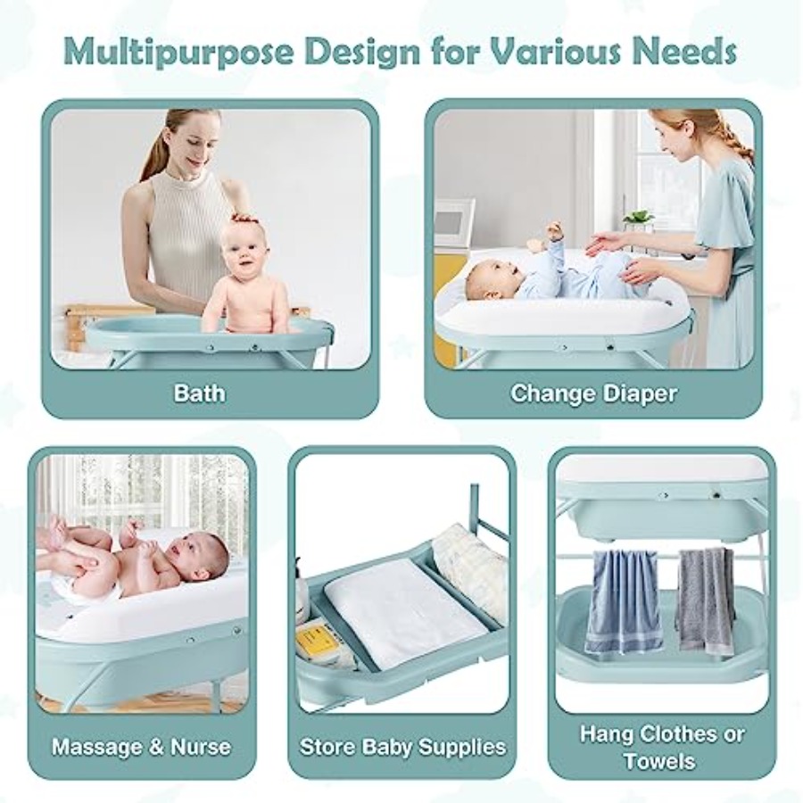 2-in-1 Foldable Baby Bathtub C - Baby Nursery Table ulasan dan harga