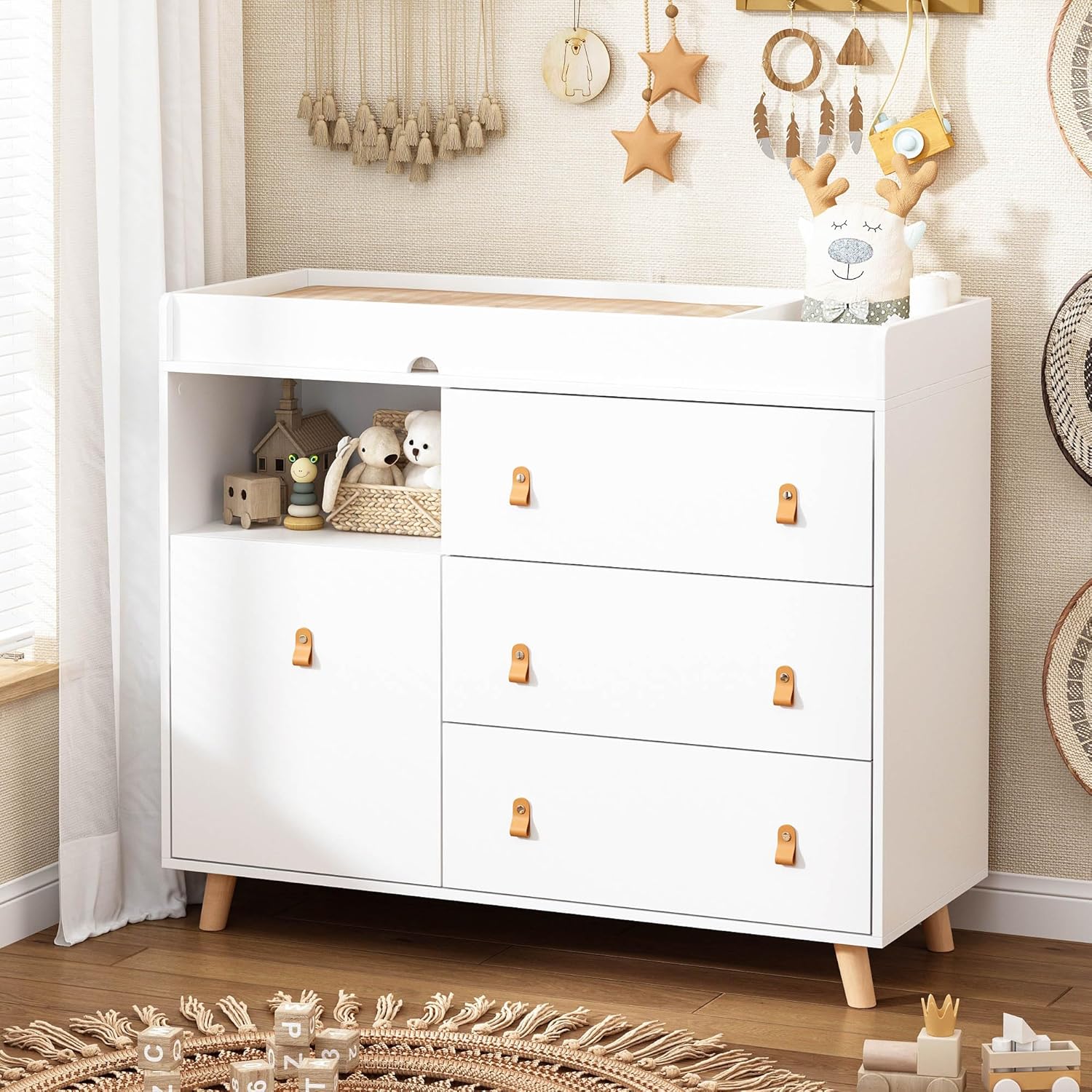Baby Dresser Changing Table wi - Baby Nursery Table ulasan dan harga
